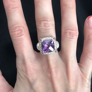 Purple Gemstone 925 Sterling Silver Ring